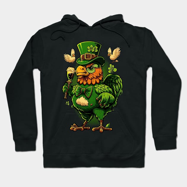 Chicken St. Patrick's Day Hoodie by JayD World